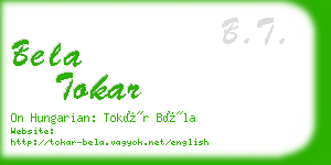 bela tokar business card